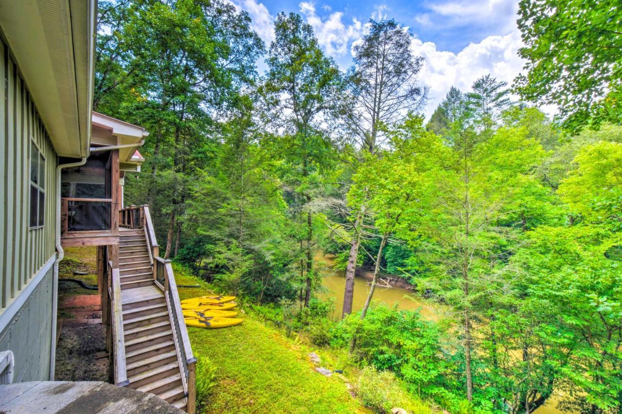 Cozy Riverside Dahlonega Home With Kayaks And Fire Pit Dış mekan fotoğraf